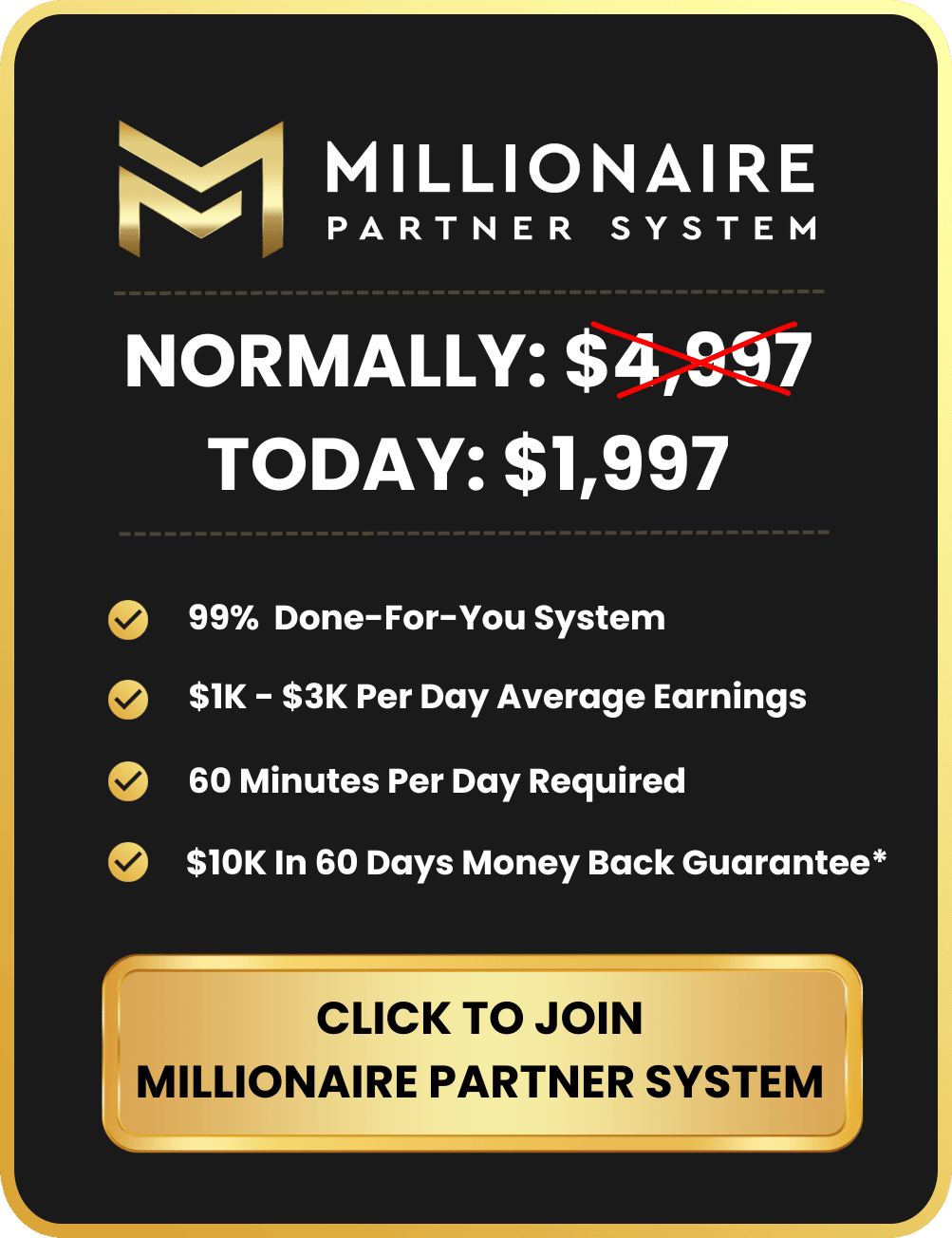 Millionaire Partner System -price-label